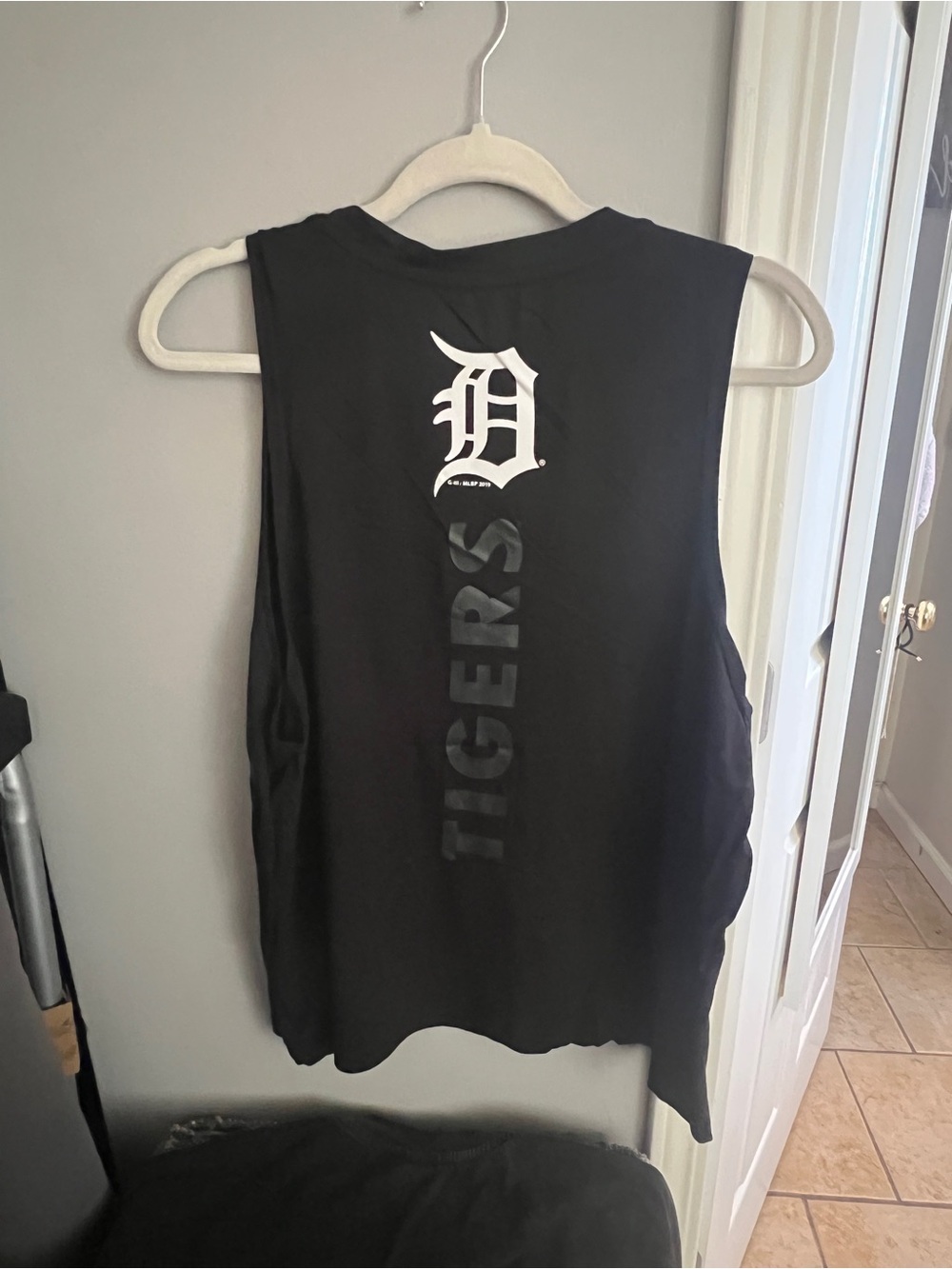 DKNY Detroit Tigers Black Sleeveless Tank Top